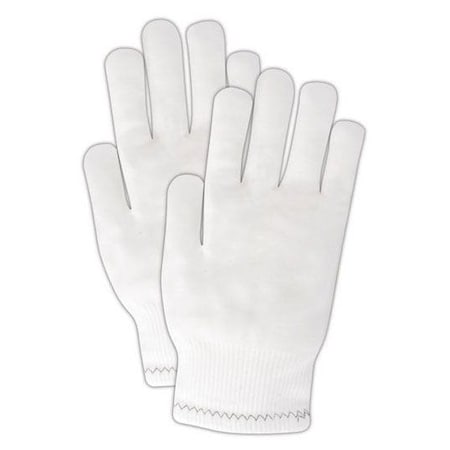 Magid Cleanroom Gloves, Nylon, 13in L, White, L, 12 PK 132NYAL